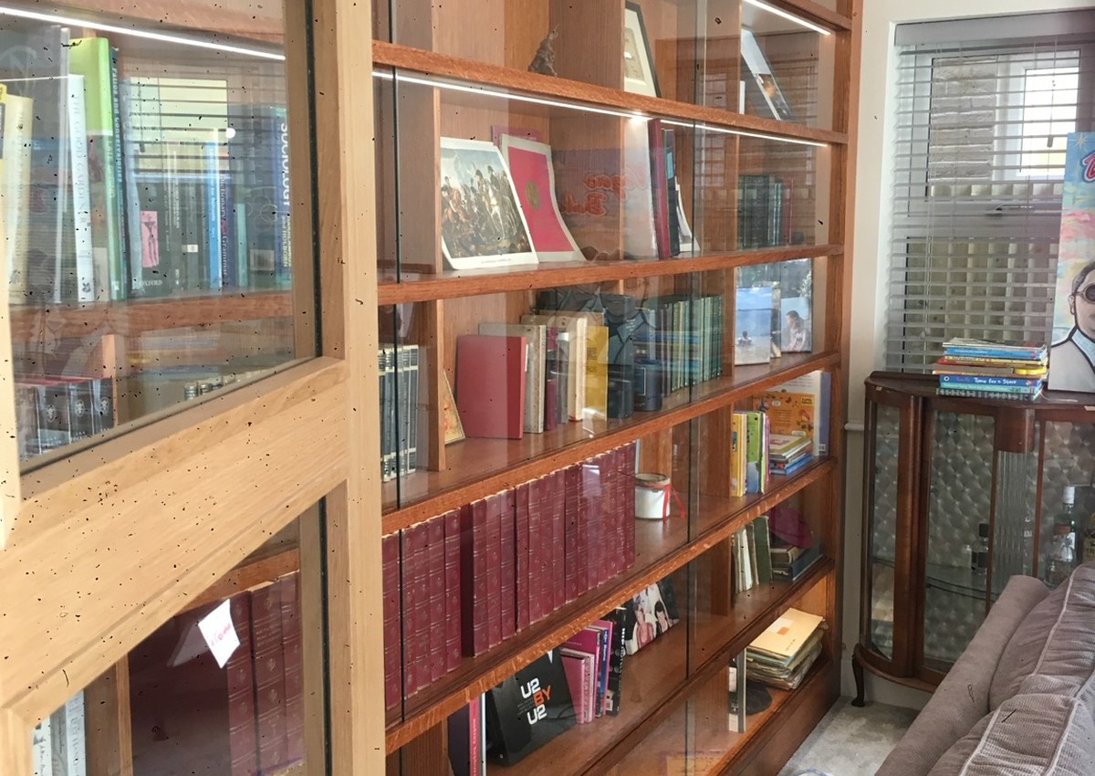 Bespoke glazed library and fitted bookcase